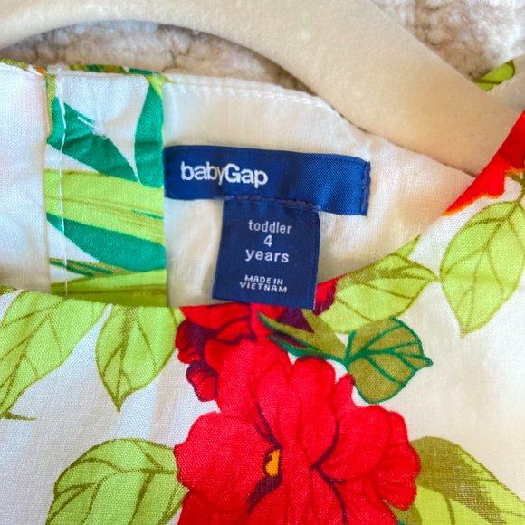 Baby GAP tropical print cotton poplin dress, Girls size 4, NWOT - Picture 6 of 7